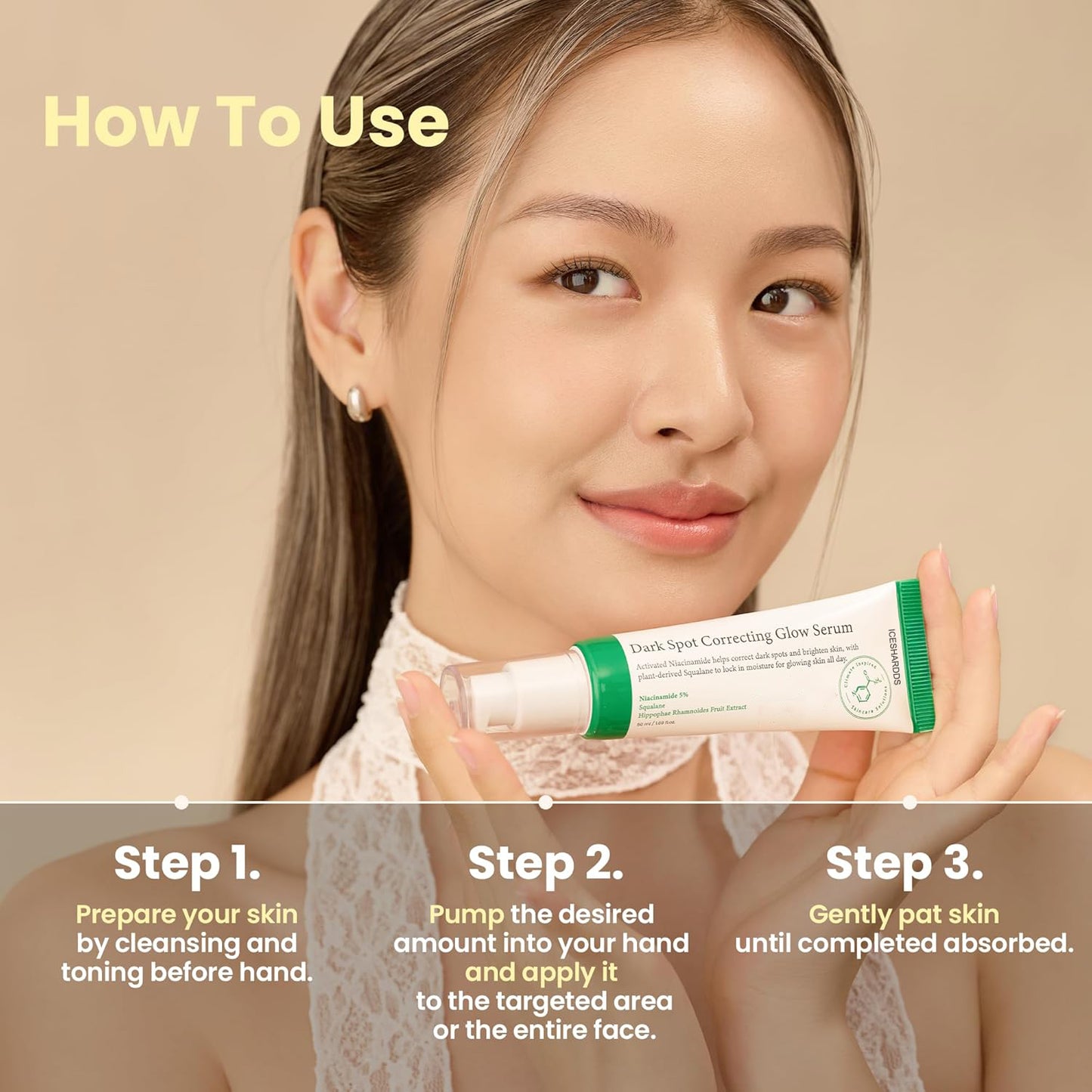 Dark Spot Correcting Glow Serum 50ml | Niacinamide, Centella, Squalane | Fade Dark Spots & Brighten Skin Tone – Korean Skincare